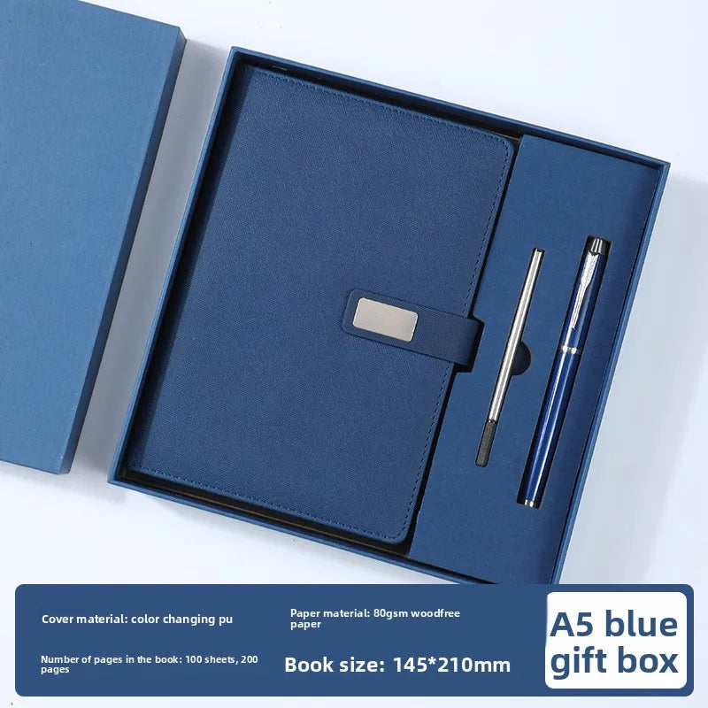 Corporate Office Notebook Fashion Gift Box Meeting Minutes Business Diary Notepad Set Writing Journal for Professional Use