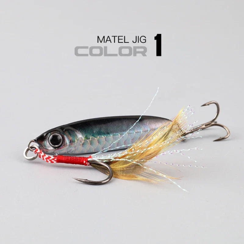 Metal Artificial Bait Jig 7g 10g 15g 20g 25g 30g Shore Casting Jigging lure Shore Casting Saltwater Fishing lure Bit
