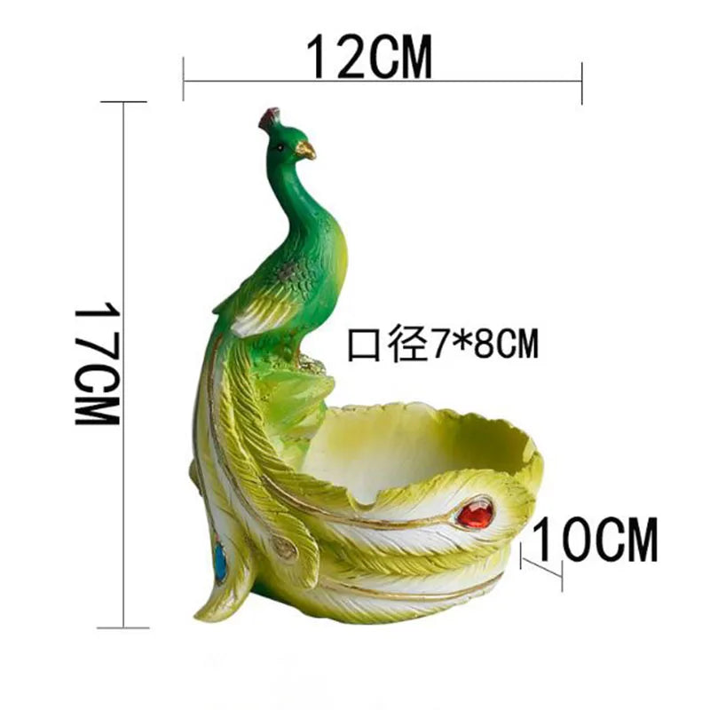 Resin Peacock Succulent Plant Pot with A Hole Cartoon Flowerpot Bonsai Vase Office Ornaments Balcony Planter Home Decor