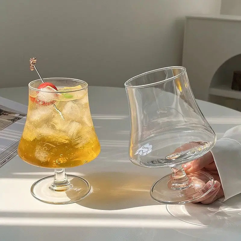 Big-Bellied Brandy Whisky Wine Glasses Short-Legged Glass Cups Coffee Cup Cold Drink Water Cups Beverage Cocktails Glass