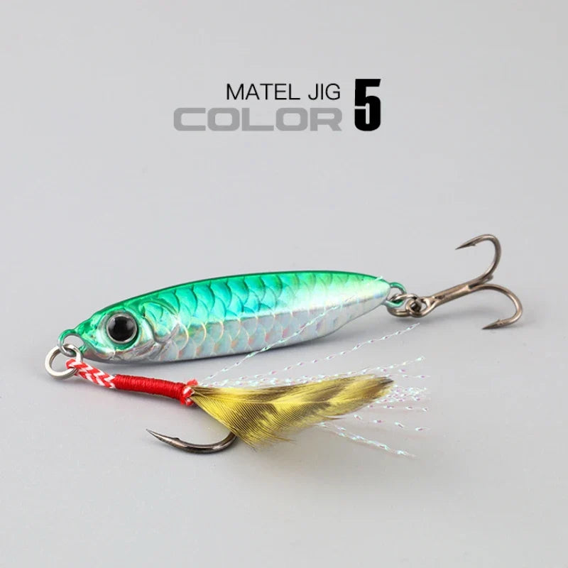 Metal Artificial Bait Jig 7g 10g 15g 20g 25g 30g Shore Casting Jigging lure Shore Casting Saltwater Fishing lure Bit