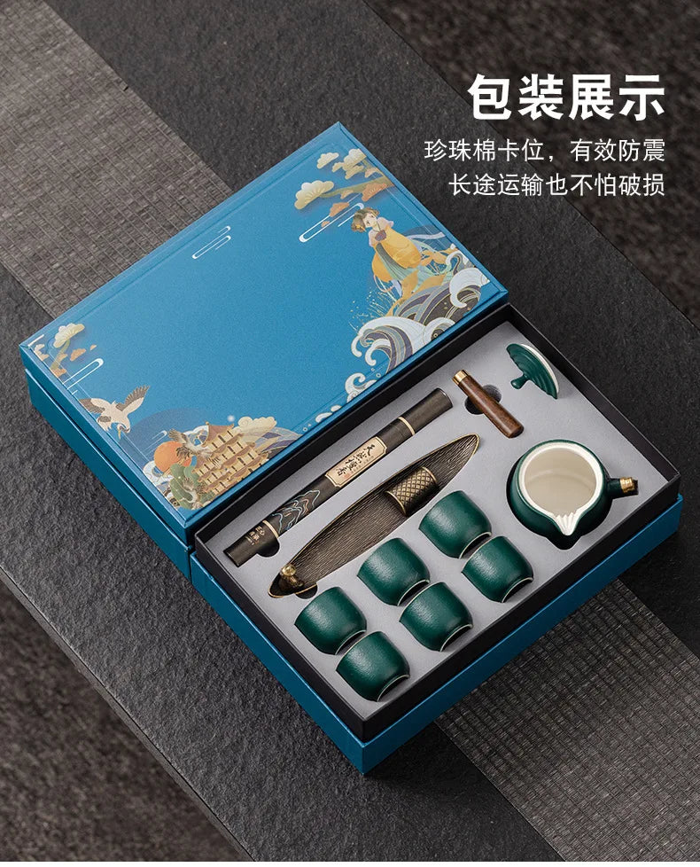 Dragon Year Spring Festival Gift Box National Trend Retro Style Complete Set Cultural and Creative Company Event Business Tea Se