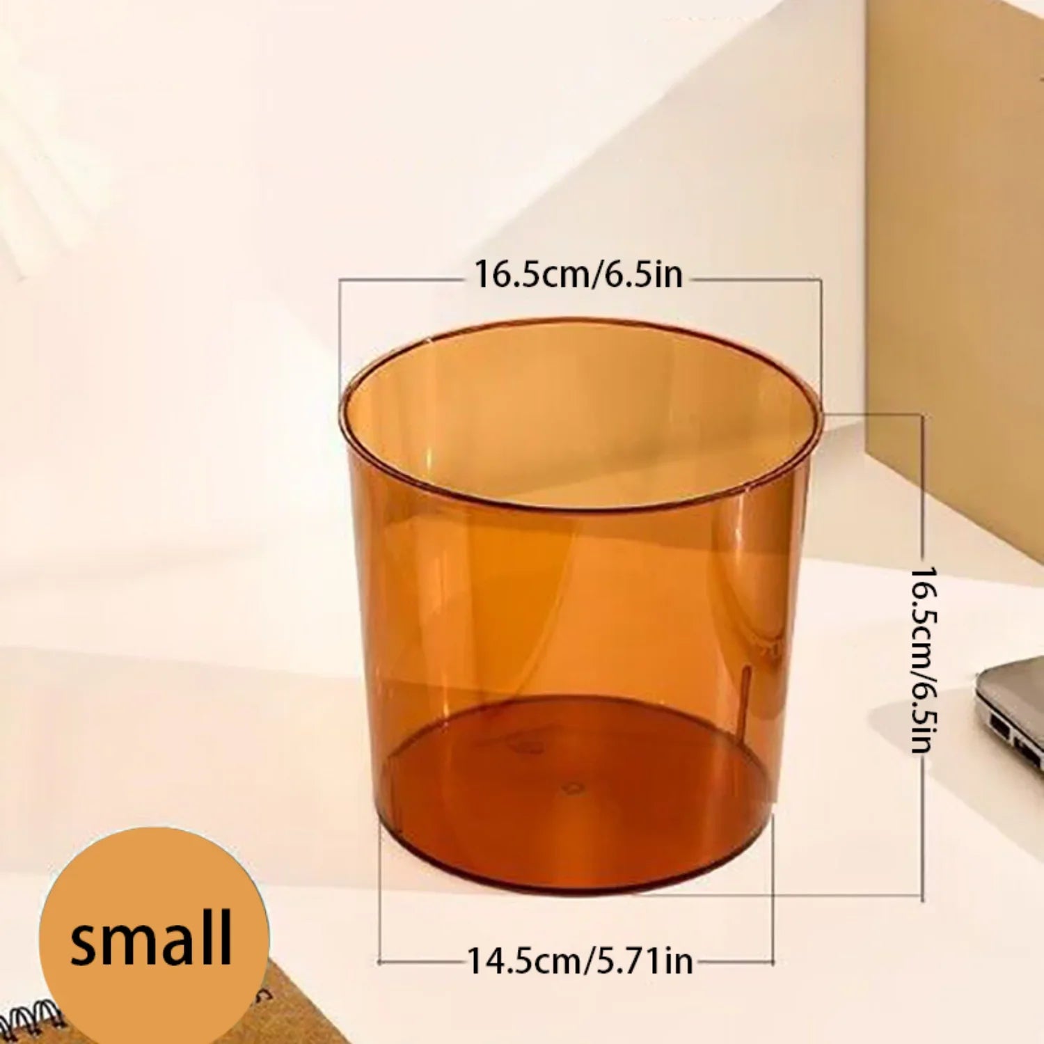 Transparent Trash Can for Office Living Room - Multi-functional Wastebasket for Waste Paper and Ice Bucket