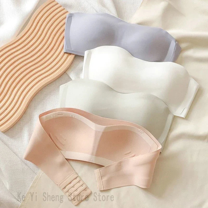 Women's underwear: detachable shoulder strap underwear, anti-slip strapless bra, cinched breasts, and wraparound bra