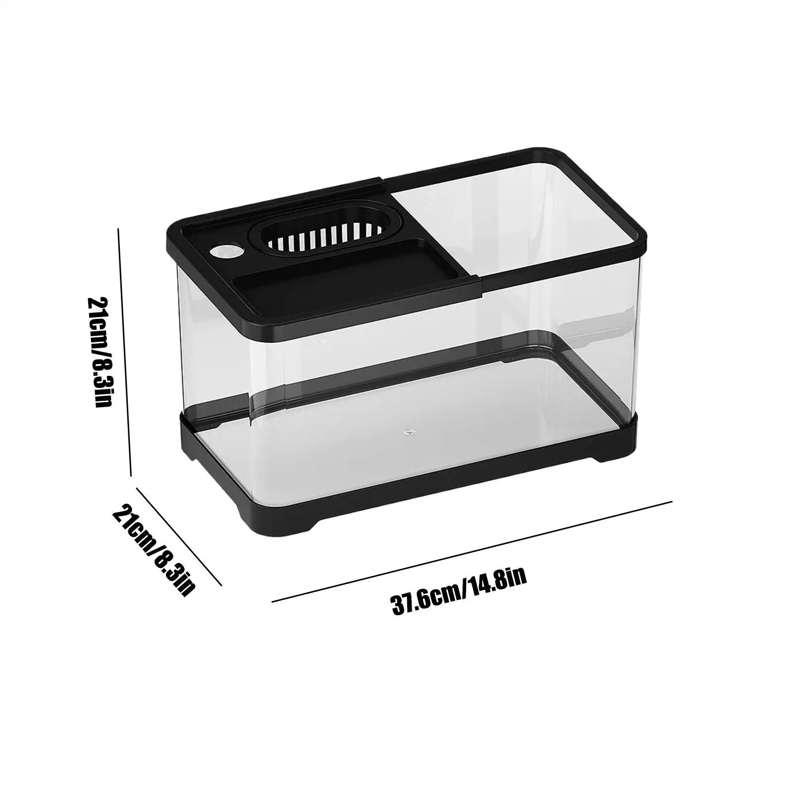 Small Aquarium Kit LED Fish Tank Kit With Decoration Accessories Dust-proof Underwater Landscape Decoration for Desktop Living