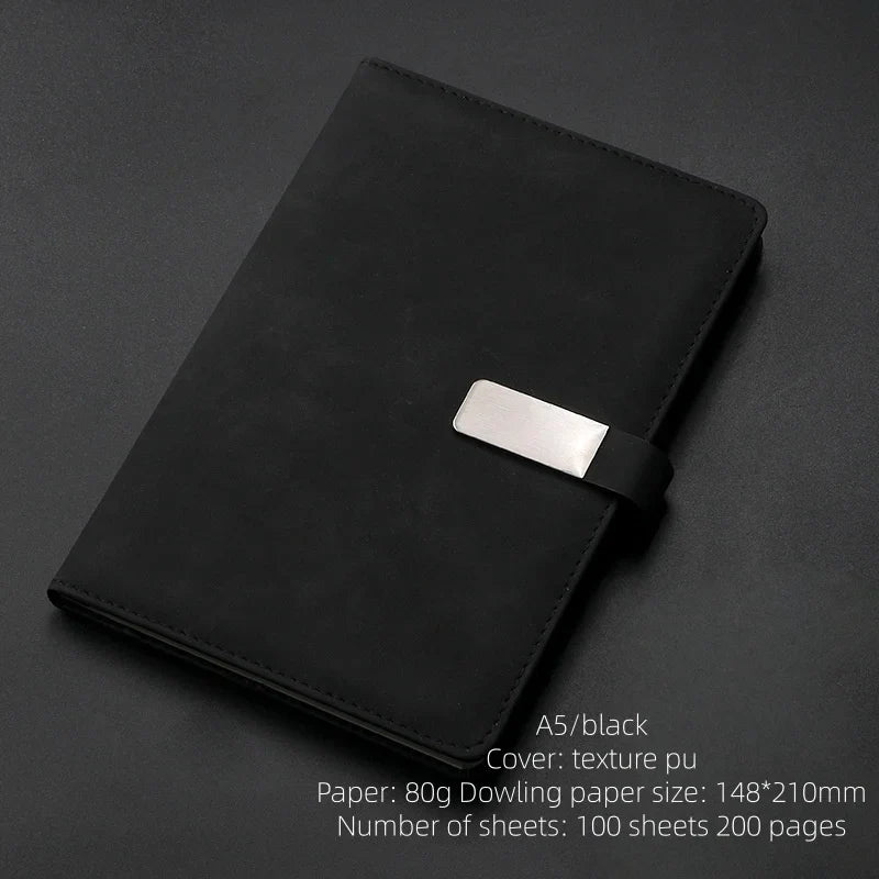 Notebook Set Single Book and Set Selection, Skin Feel and Color Changing PU Material Cover A5 Work Notebook Gift Box Set