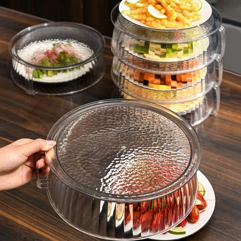 Microwave Splash Proof PET Cover High-temperature Resistant Bowl Cover Household Food Grade Plastic Microwave Hot Dishes Lid