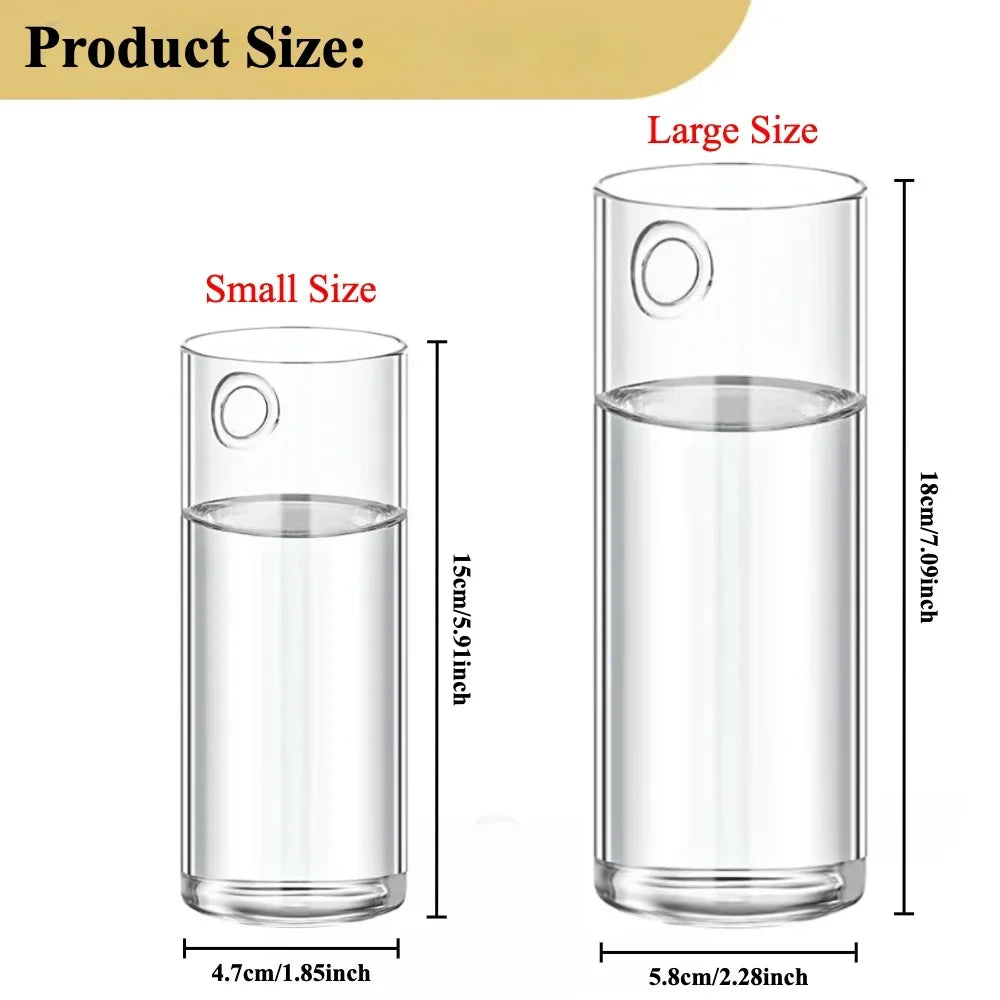 Glass Wall Vase Hanging Hydroponic Planter Wall-Mounted Flower Vases for Home Office Decor with Traceless Hook