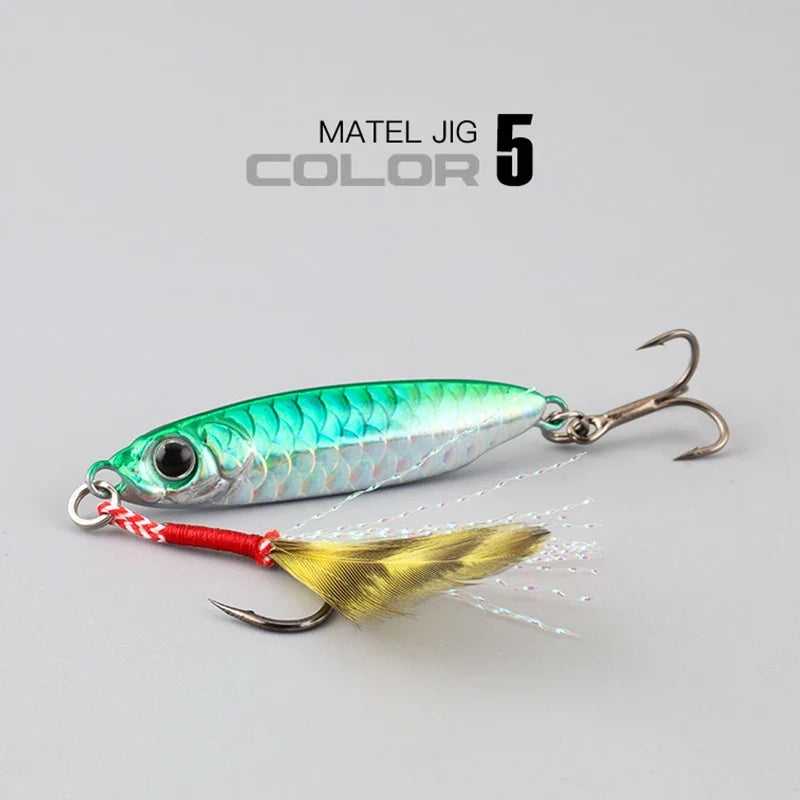Metal Artificial Bait Jig 7g 10g 15g 20g 25g 30g Shore Casting Jigging lure Shore Casting Saltwater Fishing lure Bit