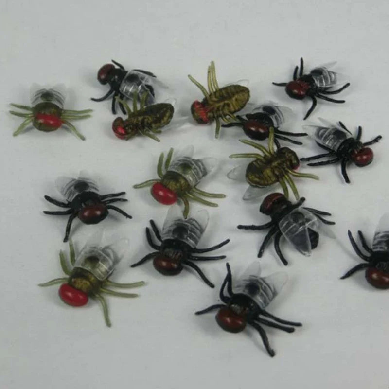 Funny Animal Models Fake Flies Plastic Simulated Insect Bugs Scary Disgusting Joke Toys Halloween Party Prank Favors