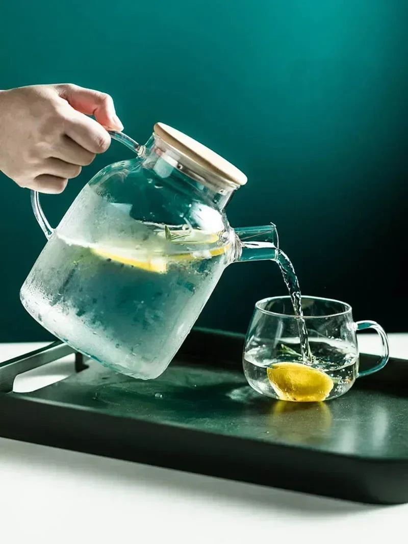Borosilicate Glass Teapot Heat-Resistant Large Clear Tea Pot  Flower Tea Set Puer Kettle Cup Office Home Tool