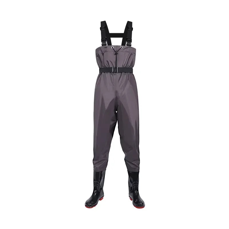 Fishing Wader Pants Overalls With Boots Set Adult Men Women Chest-Lenght Hunting Rice Transplanting Waterproof Trousers Suit