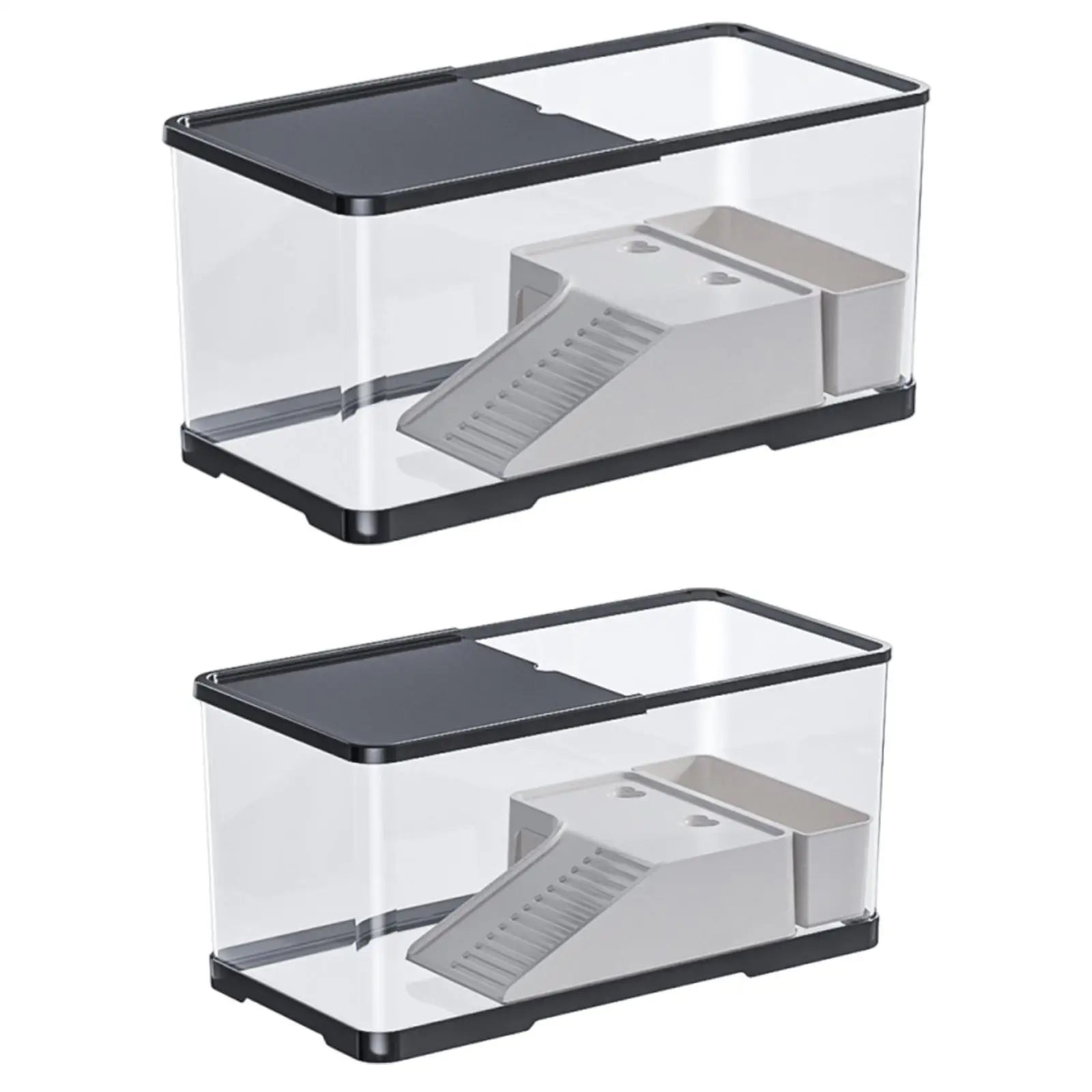 Reptile Tank with Cover Habitat for Turtle Frog Bearded Dragon Small Pets 20 Gallon Glass Terrarium with Ventilation