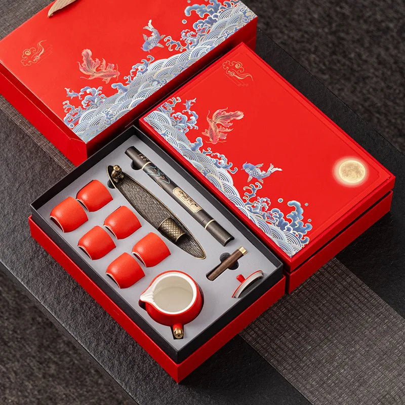 Dragon Year Spring Festival Gift Box National Trend Retro Style Complete Set Cultural and Creative Company Event Business Tea Se