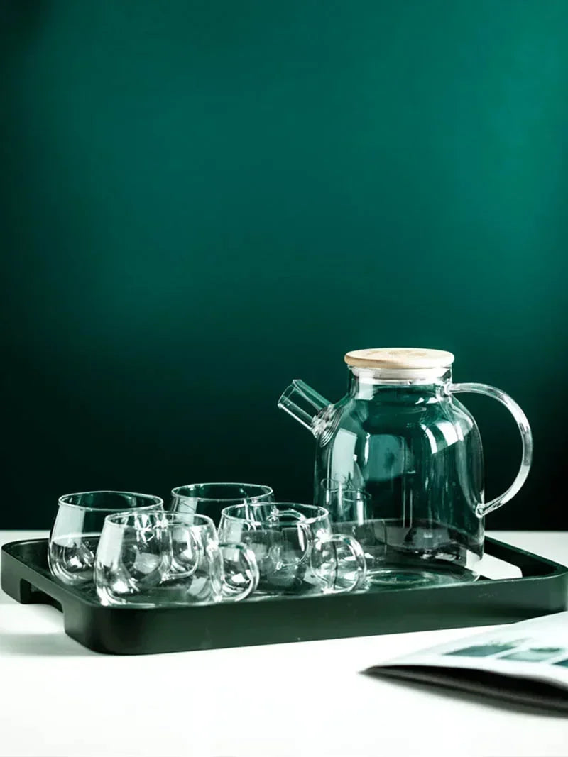 Borosilicate Glass Teapot Heat-Resistant Large Clear Tea Pot  Flower Tea Set Puer Kettle Cup Office Home Tool