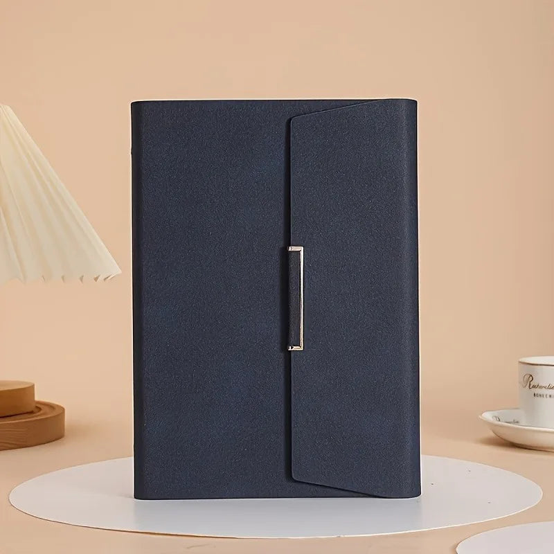 1 high-quality PU cover three fold binder, containing 100 sheets of A5 size paper and high-quality six hole metal rings