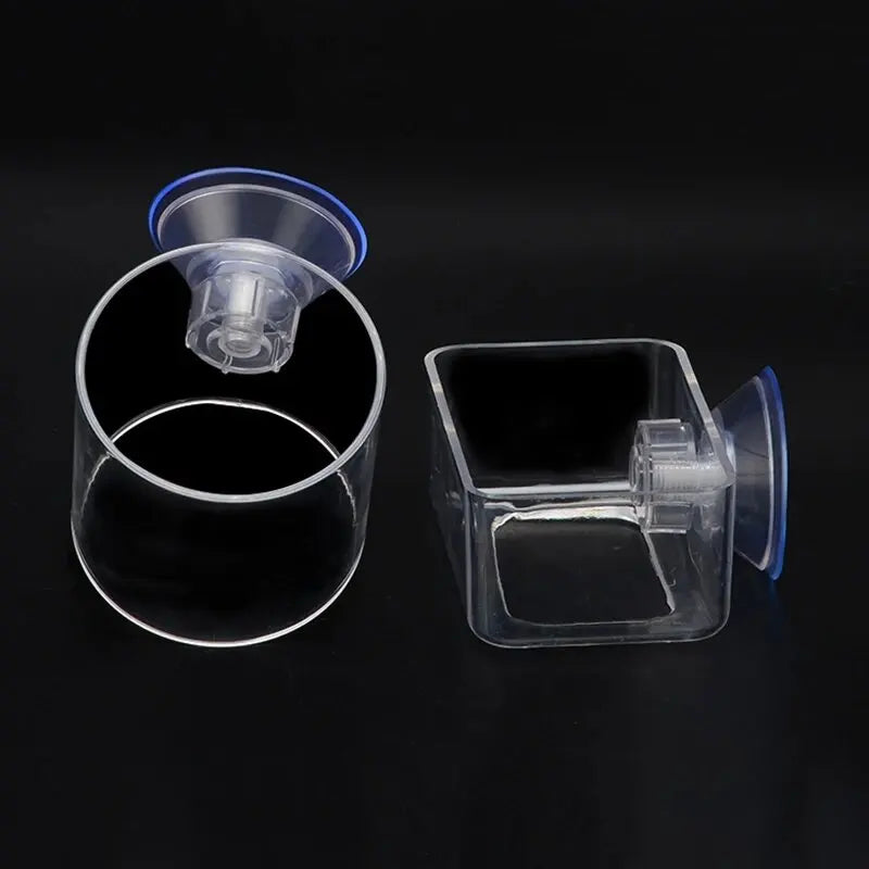 Fish Feeding Aquarium Feeding Ring Fish Tank Station Floating Food Tray Feeder Aquarium Accessory with Strong Suction Cups