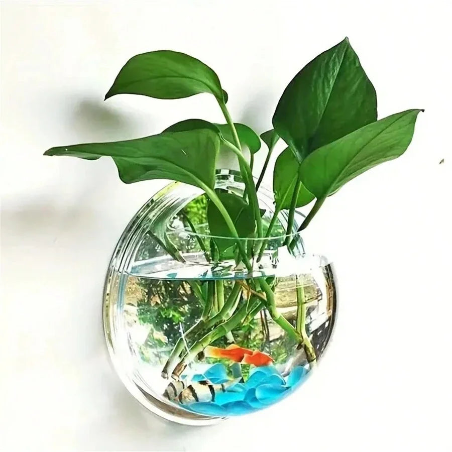 Acrylic Fish Bowl Wall Hanging Aquarium Tank Aquatic Pet Supplies Pet Products Wall Mount Fish Tank for Betta&Display fish