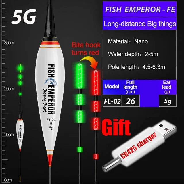 Fishing Float Set Led Smart Electronic Luminous Floats 3g 5g 7g 10g 13g 15g 20g Gravity Sensing Winter Summer Fishing