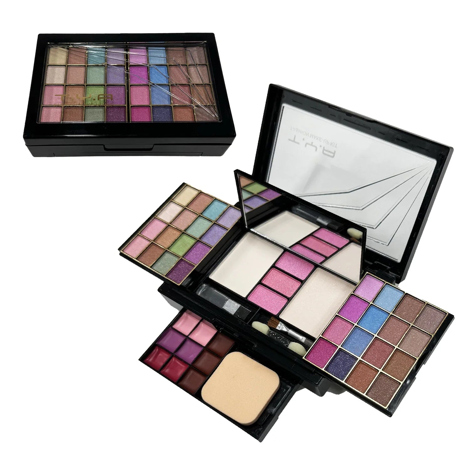 Makeup set 46 colors Pearl eye shadow Powder puff Powder blusher Lip gloss set combination T6145