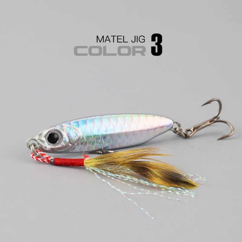 Metal Artificial Bait Jig 7g 10g 15g 20g 25g 30g Shore Casting Jigging lure Shore Casting Saltwater Fishing lure Bit
