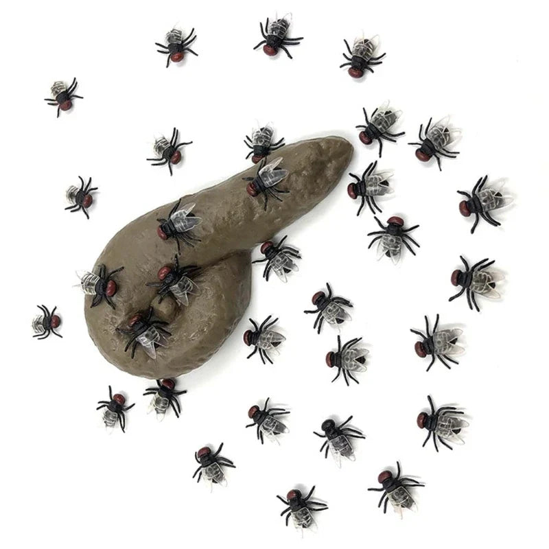 Funny Animal Models Fake Flies Plastic Simulated Insect Bugs Scary Disgusting Joke Toys Halloween Party Prank Favors