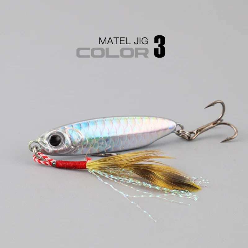 Metal Artificial Bait Jig 7g 10g 15g 20g 25g 30g Shore Casting Jigging lure Shore Casting Saltwater Fishing lure Bit