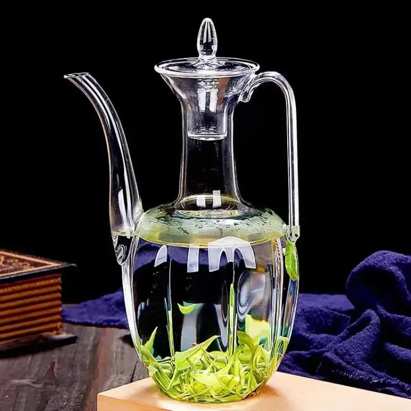 Large Capacity 1000ml High Borosilicate Arabic Glass Teapot with Filter Heat Resistant Cold Kettle Flower Tea Pot Teaware