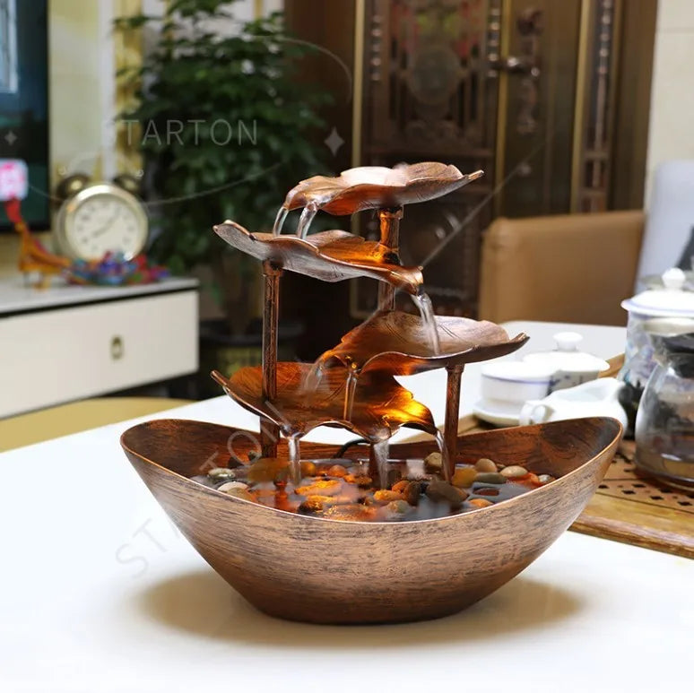 Home Decor Water Flow Decorative Ornaments New Display House Iron Interior Modern Living Home Desktop Metal Craft Decoration