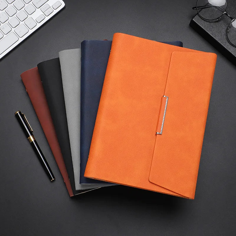 Tri-fold A5 Loose-leaf Notebook Business Meeting Office Record Book Cover Notebook