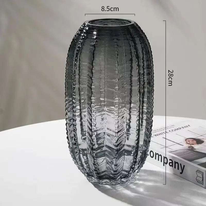 Creative Cactus Glass Vase Desktop Creative Flower Utensils Hydroponic Vase Dried Flower Vase Living Room Aesthetic Decoration