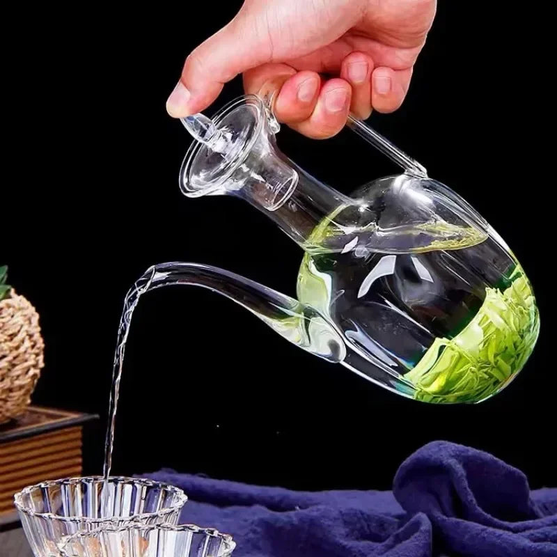 Large Capacity 1000ml High Borosilicate Arabic Glass Teapot with Filter Heat Resistant Cold Kettle Flower Tea Pot Teaware