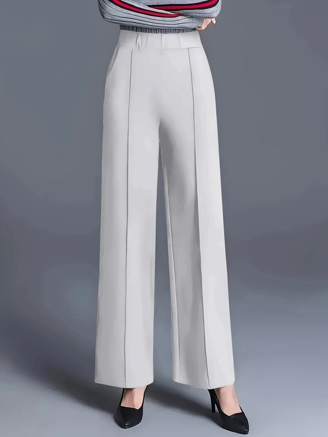 Autumn and Winter Straight-Leg Pants Women's Drapey Loose High Waist Casual Pants Western Style Mom Suit Pants