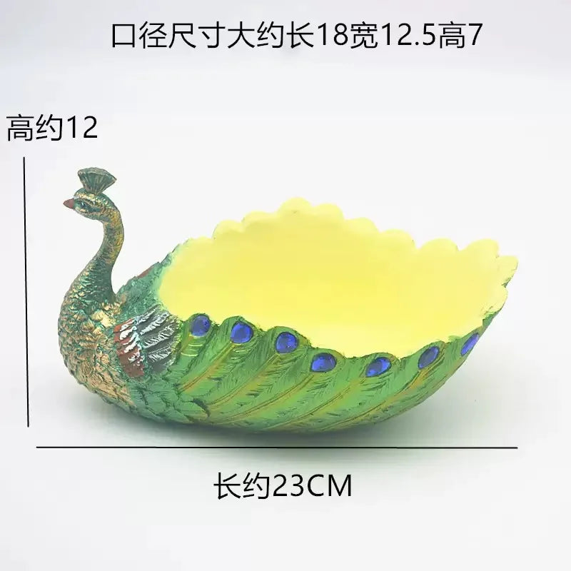 Peacock Succulent Plant Pot - Vibrant Colorful Design Durable Resin Garden Planter for Succulents, Cacti & Hom