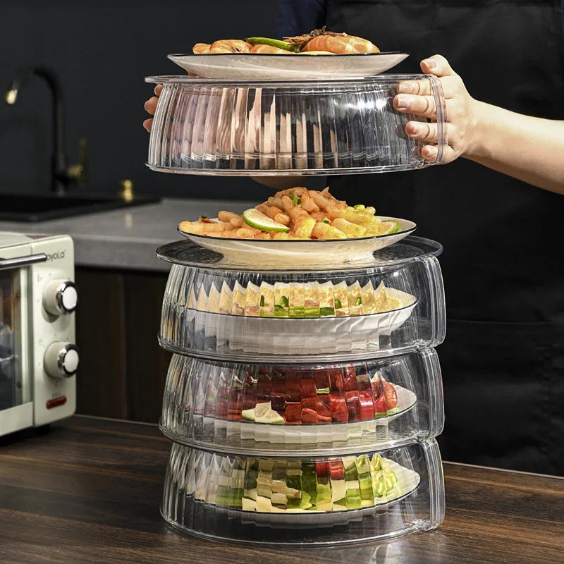 Microwave Splash Proof PET Cover High-temperature Resistant Bowl Cover Household Food Grade Plastic Microwave Hot Dishes Lid