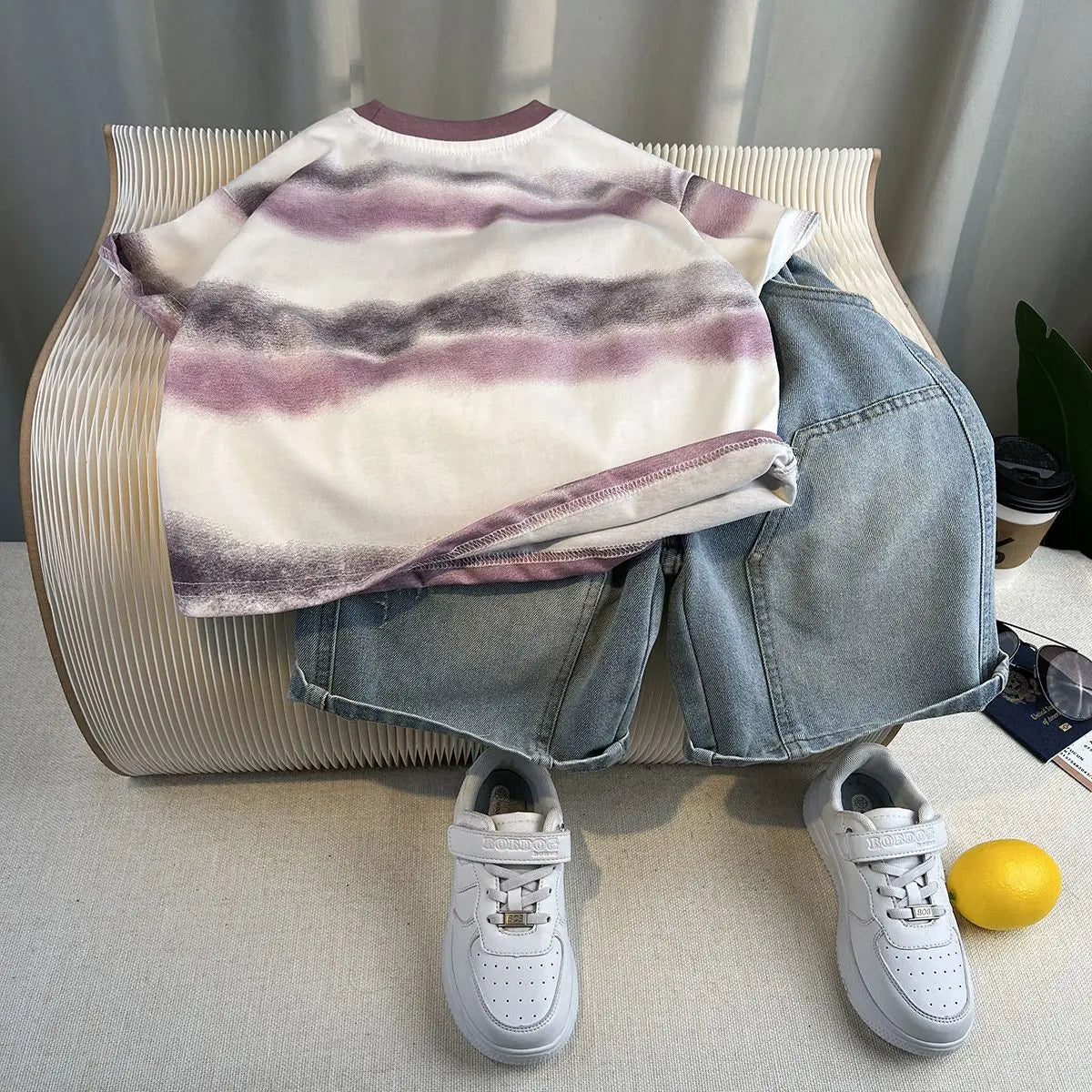 Hot Sale Fashion Baby Boy Suit Summer Clothes Short Sleeve T-shirt Short Jeans 2 Piece Set Kids Outfit Children's Costume