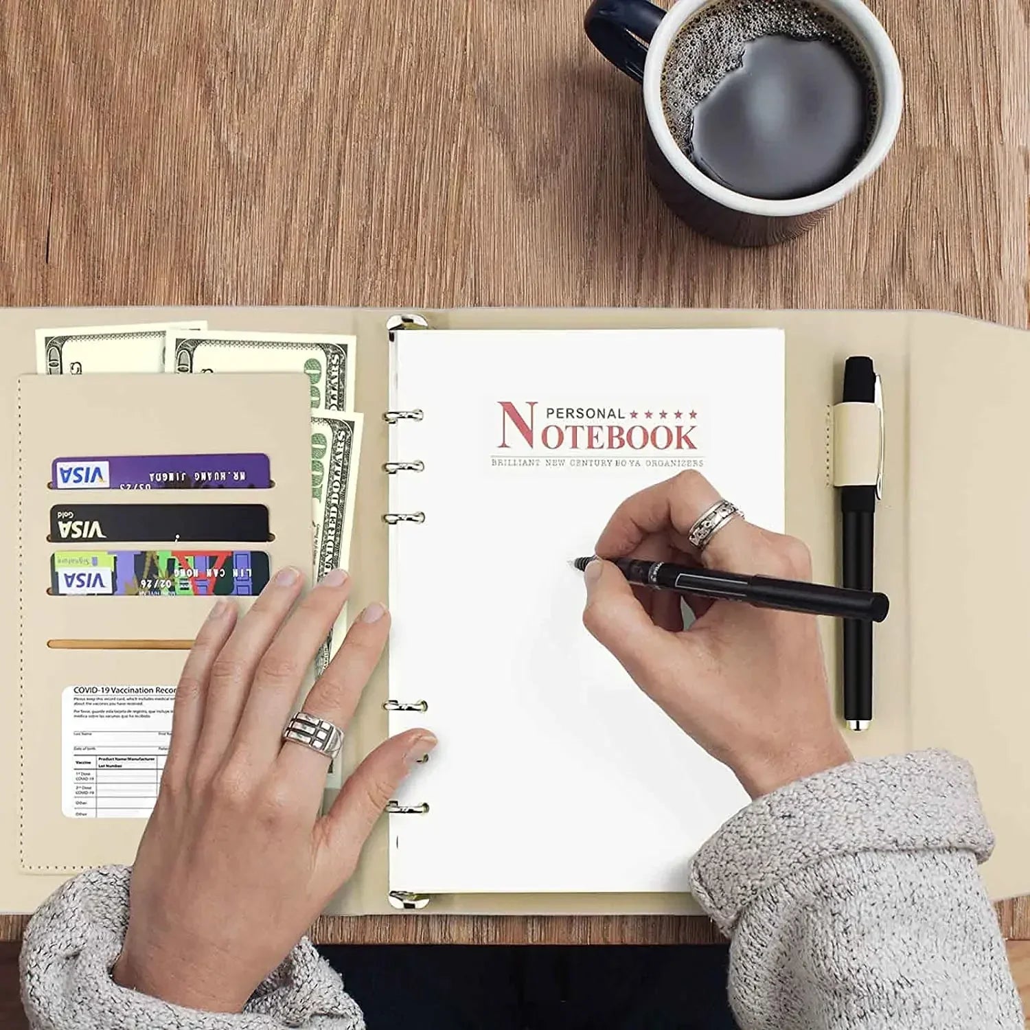Binder Notebook Pu Leather Bible Notepad Folder A5 B5 Diary Weekly Planner Agenda Planner Note Books Travel Journal