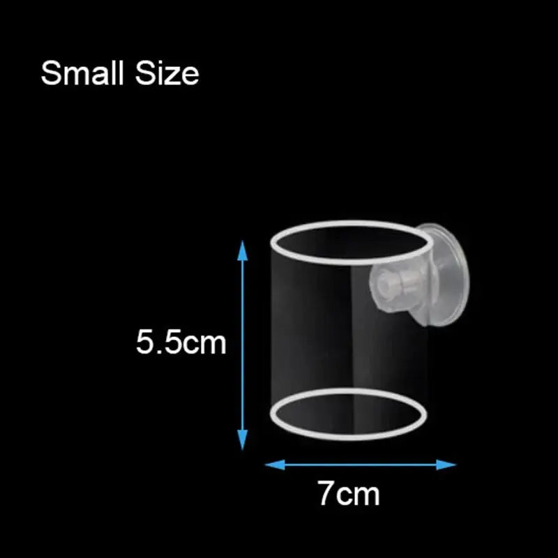 Fish Feeding Aquarium Feeding Ring Fish Tank Station Floating Food Tray Feeder Aquarium Accessory with Strong Suction Cups