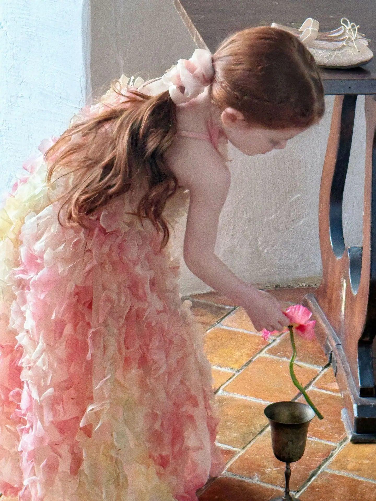 Children Heavy Industry Flower Dress Girls Birthday Banquet Princess Dress Children High End Performance Dress