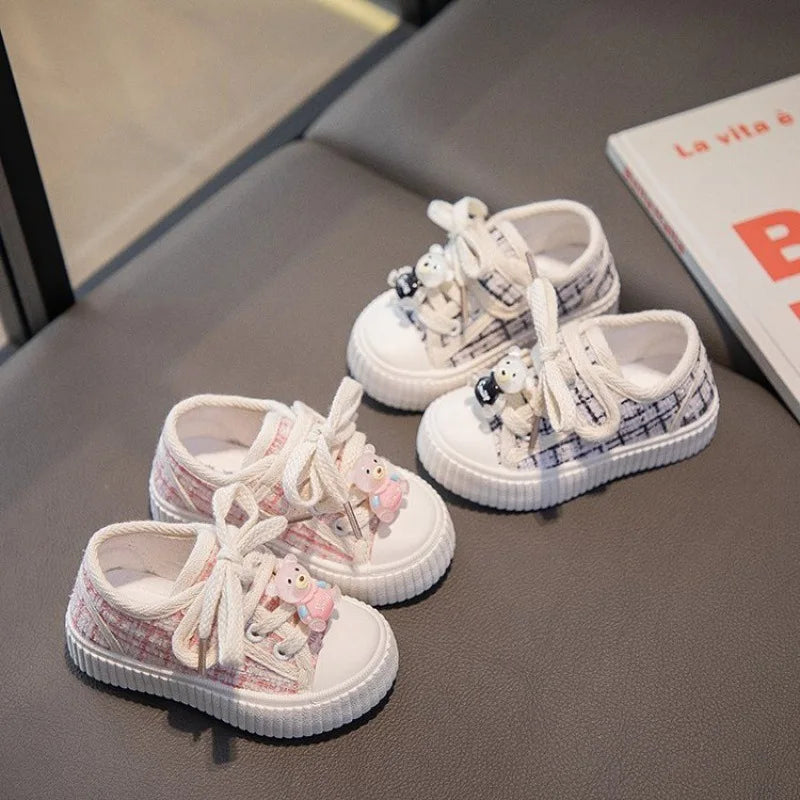 Spring Autumn Fashion Kids Canvas Shoes Casual Sport Boys Girls Sneakers Shoes Soft Rubber Sole Flat Children Canvas Shoes 21-26