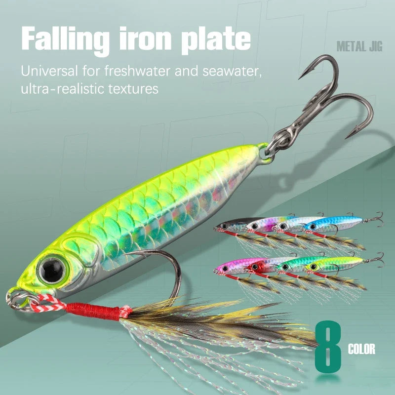 Metal Artificial Bait Jig 7g 10g 15g 20g 25g 30g Shore Casting Jigging lure Shore Casting Saltwater Fishing lure Bit