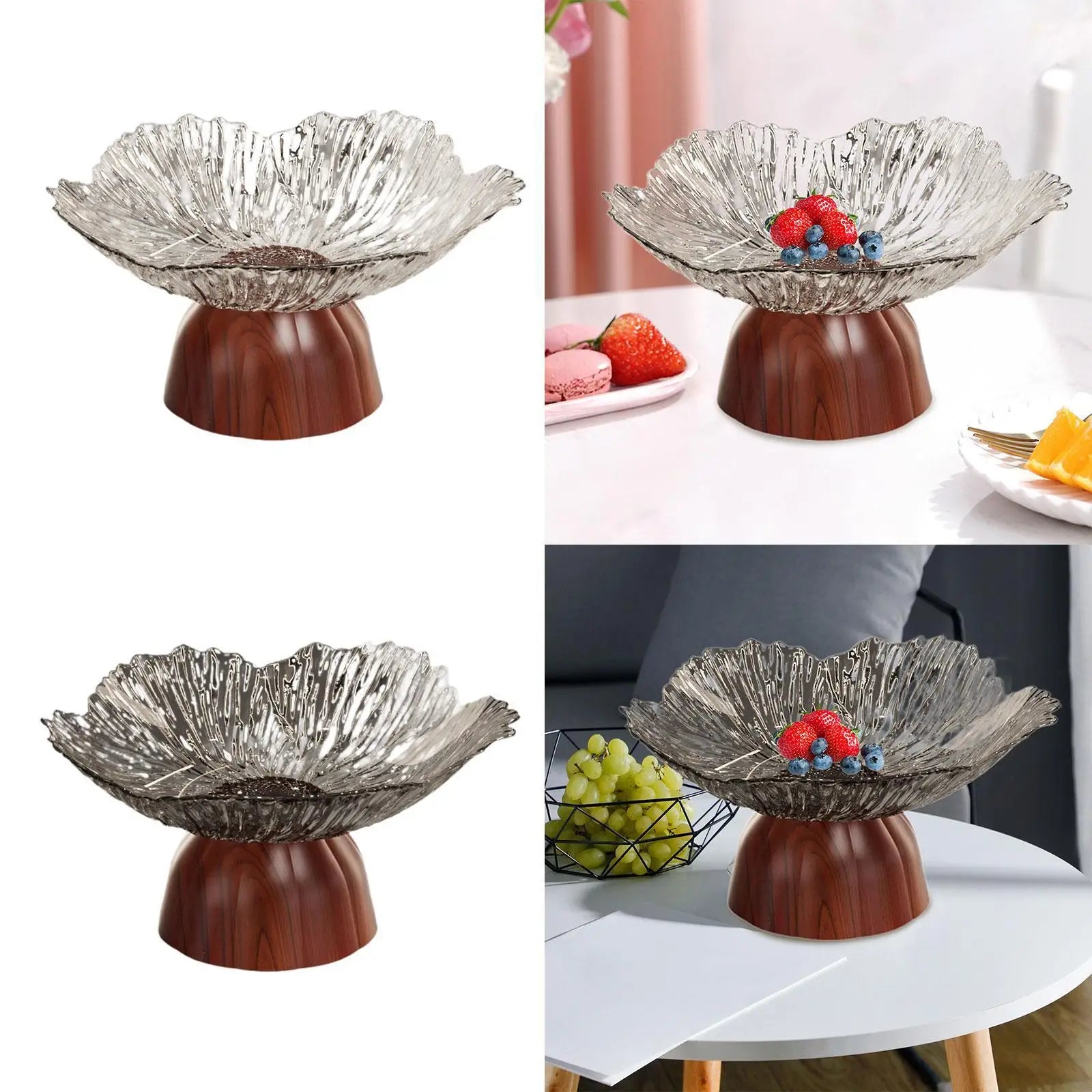 Pedestal Fruit Bowl Snack Holder for Kitchen Counter Living Room Wedding