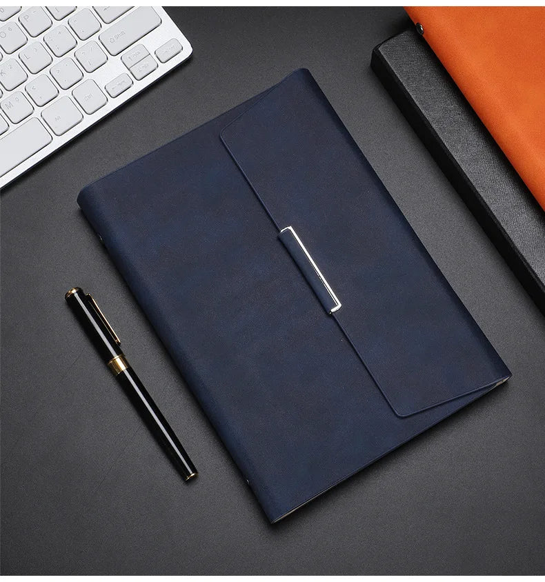 Tri-fold A5 Loose-leaf Notebook Business Meeting Office Record Book Cover Notebook