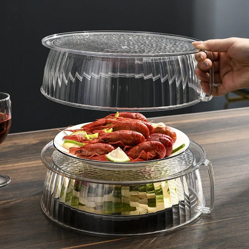 Microwave Splash Proof PET Cover High-temperature Resistant Bowl Cover Household Food Grade Plastic Microwave Hot Dishes Lid