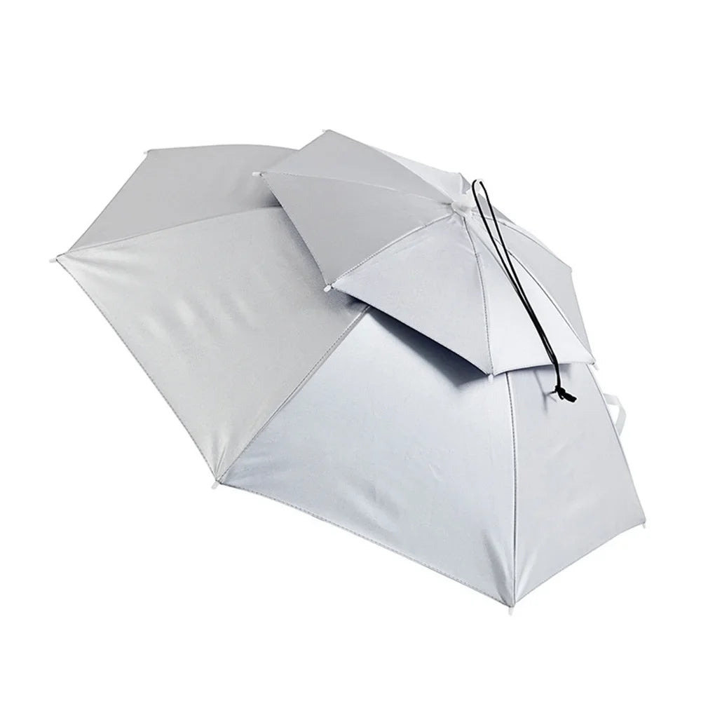 Fishing Hats Double Fishing Umbrella for Sunny and Rainy