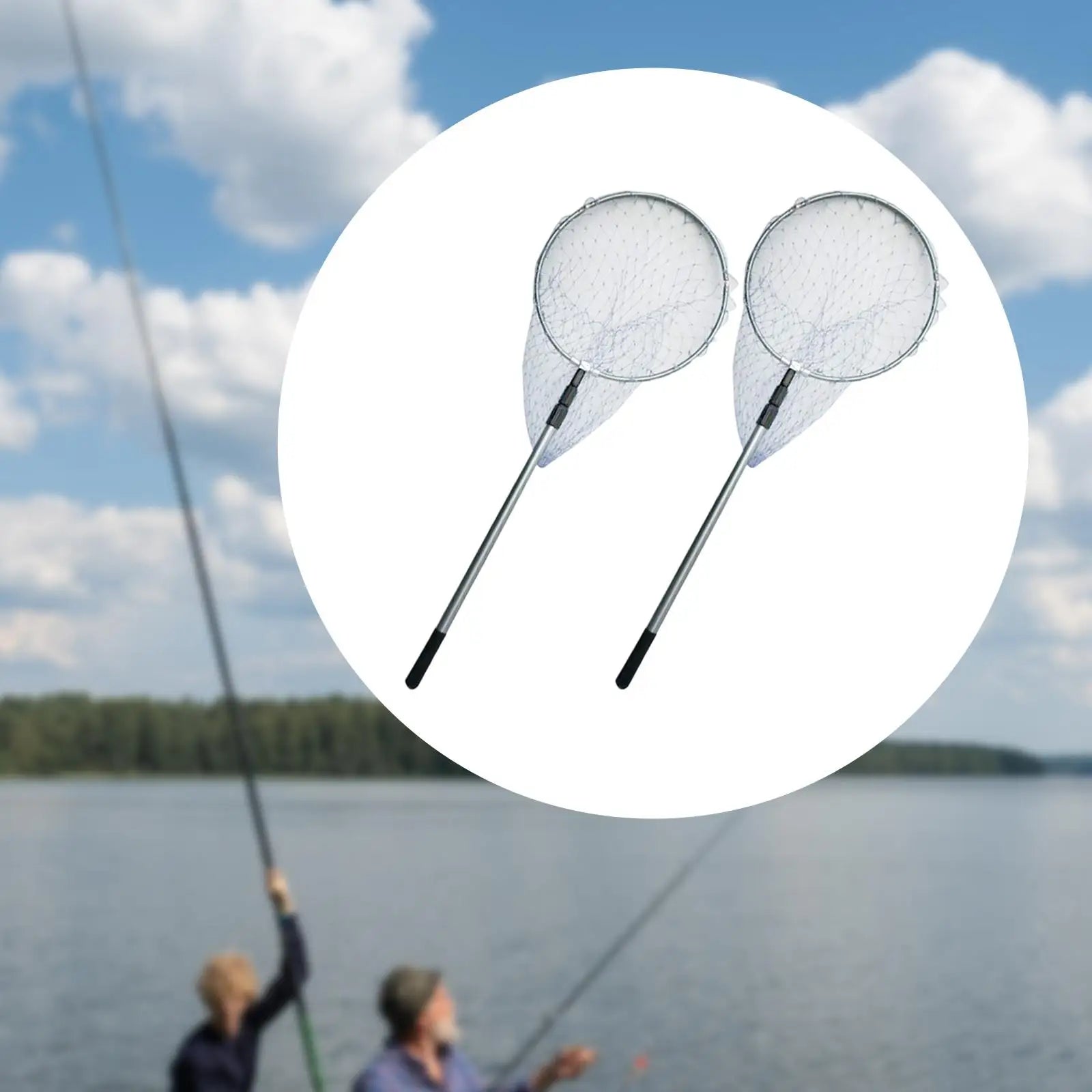 Fish Landing Net Long Handle Fish Releasing Net for Freshwater Men Women