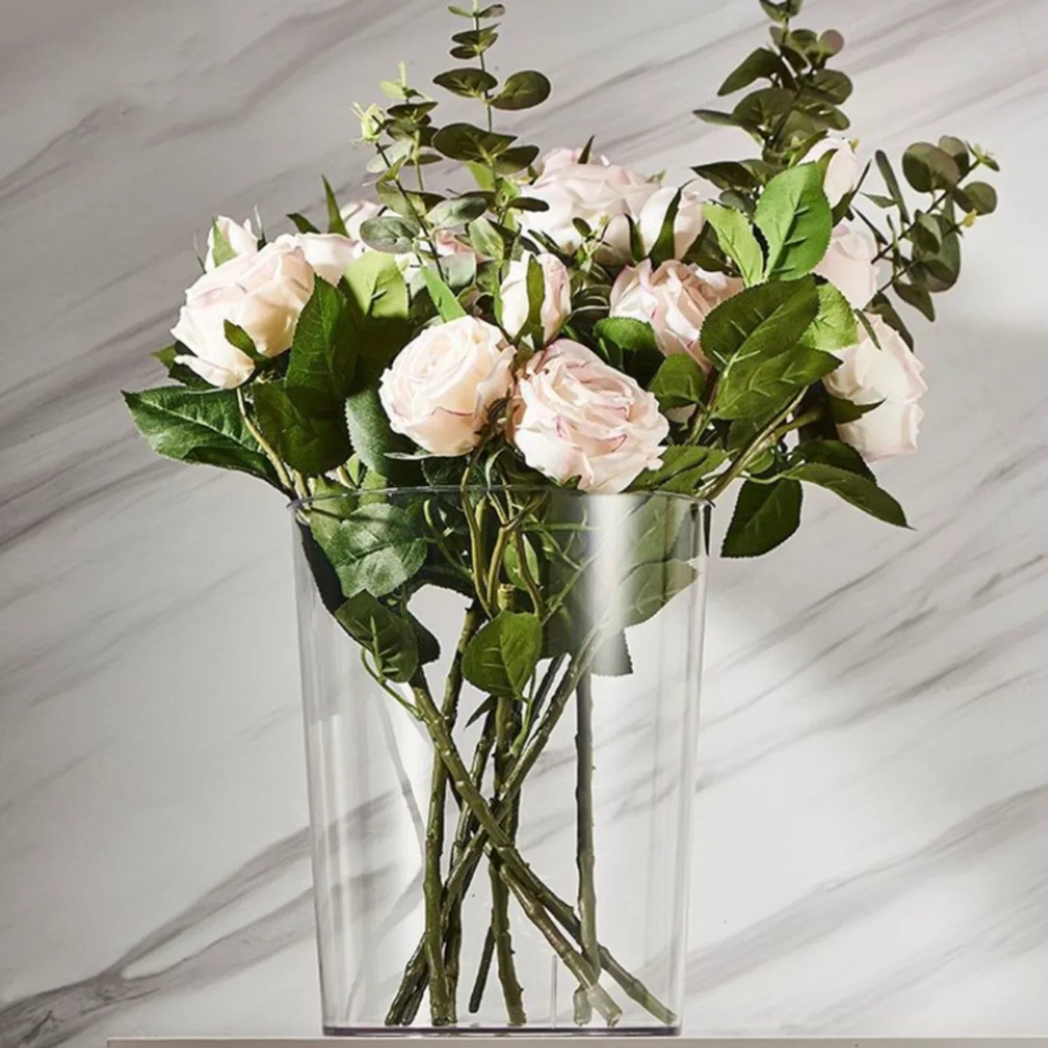Transparent Trash Can for Office Living Room - Multi-functional Wastebasket for Waste Paper and Ice Bucket