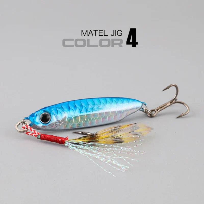 Metal Artificial Bait Jig 7g 10g 15g 20g 25g 30g Shore Casting Jigging lure Shore Casting Saltwater Fishing lure Bit