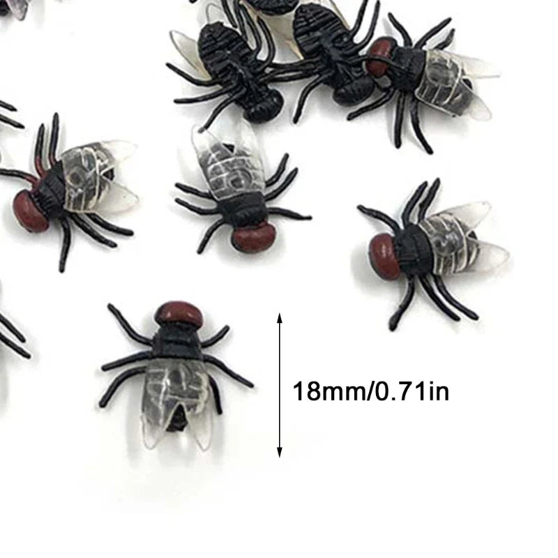 Funny Animal Models Fake Flies Plastic Simulated Insect Bugs Scary Disgusting Joke Toys Halloween Party Prank Favors