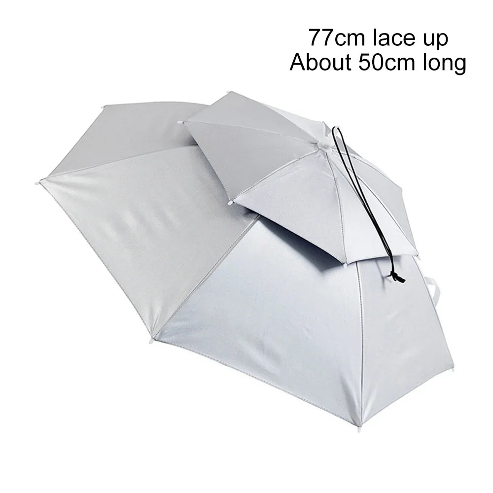 Fishing Hats Double Fishing Umbrella for Sunny and Rainy